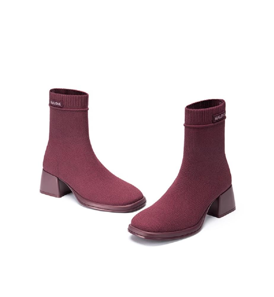 Stretch sock boots - Bordeaux