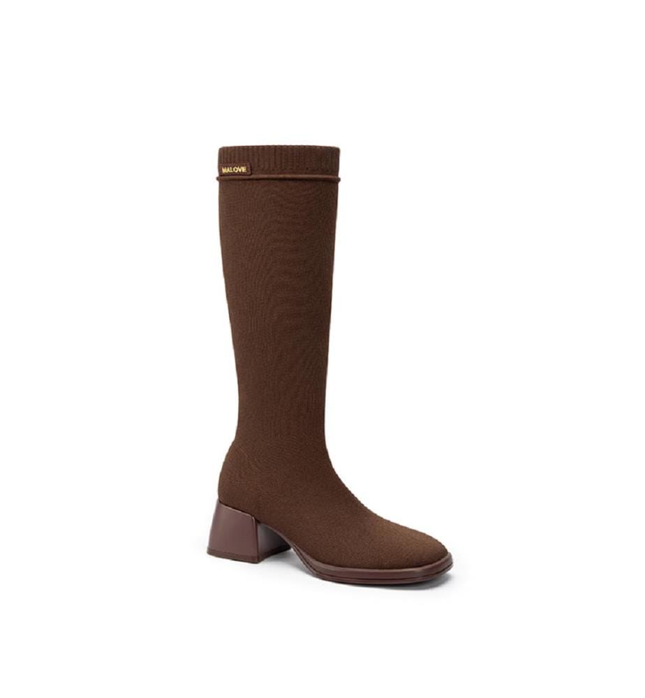 Mademoiselle high boots - Café
