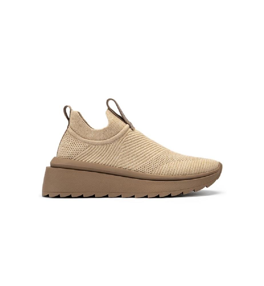 Mesh wedge sneakers - Beige