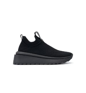 Mesh wedge sneakers - Black