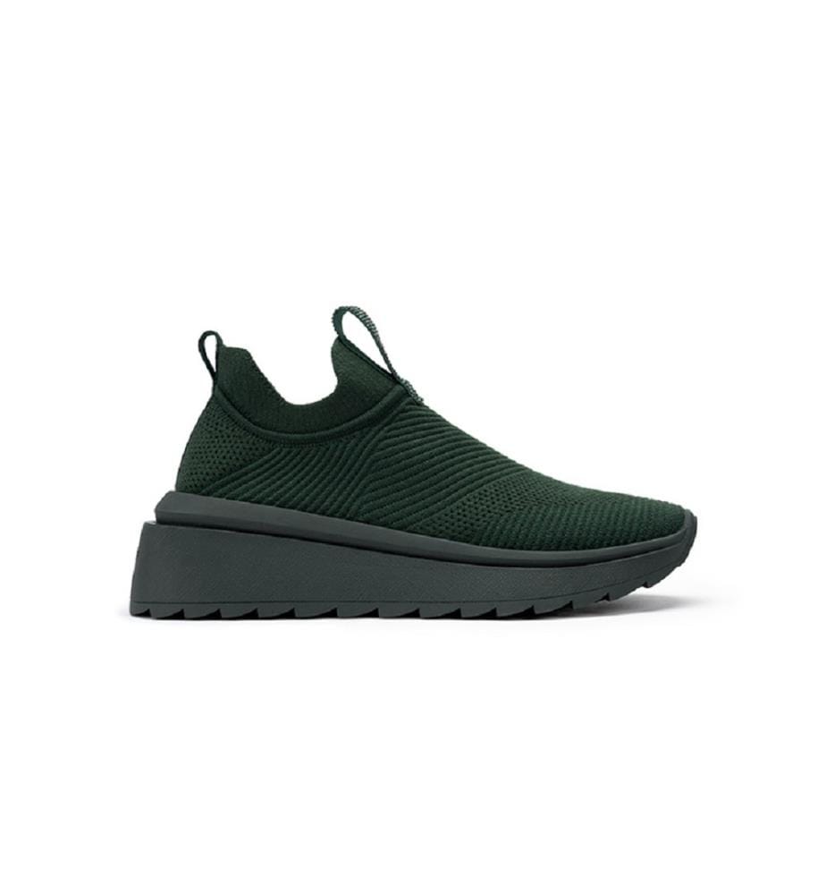 Mesh wedge sneakers - Fir green