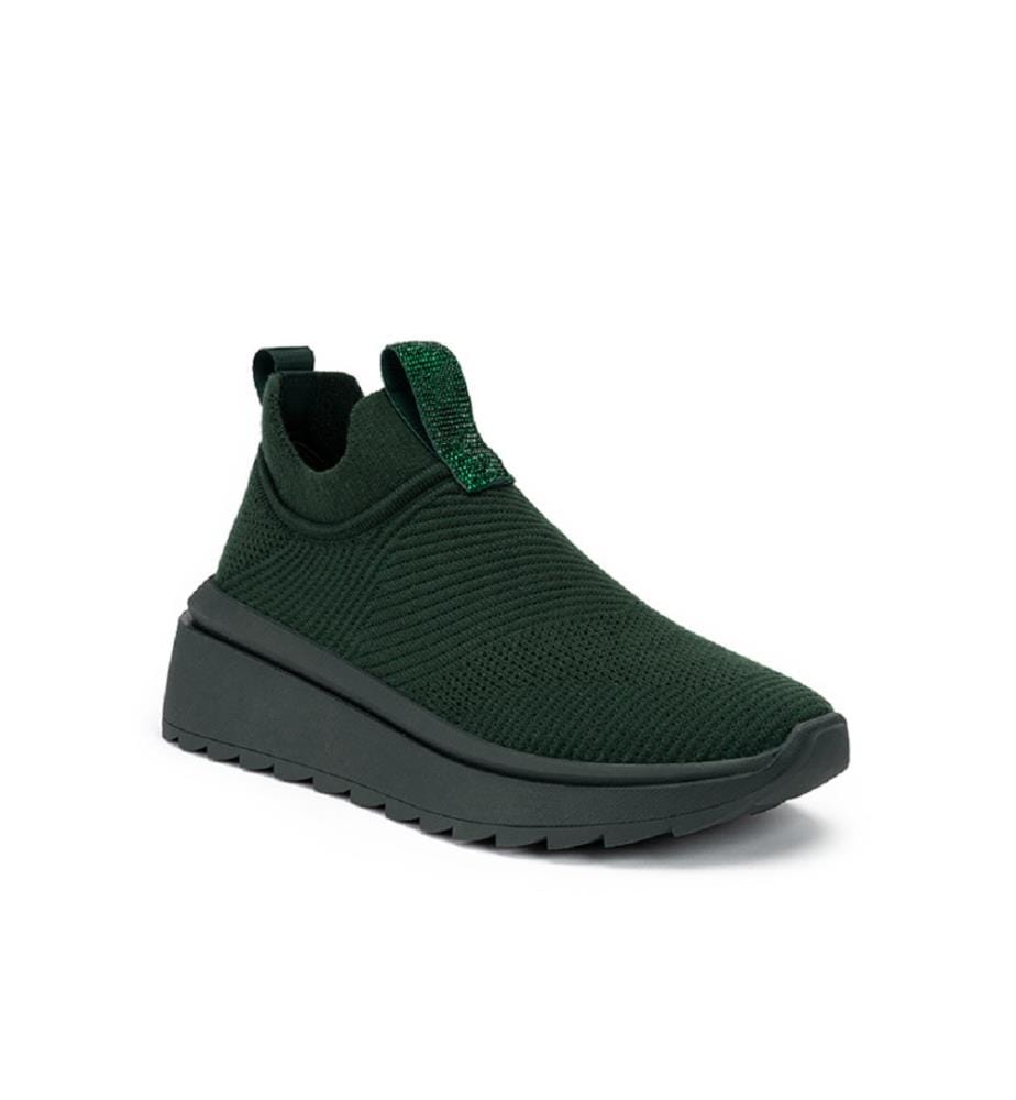 Mesh wedge sneakers - Fir green