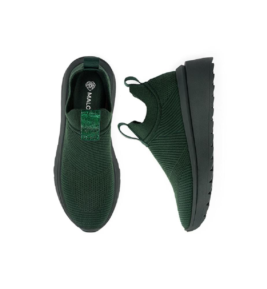 Mesh wedge sneakers - Fir green