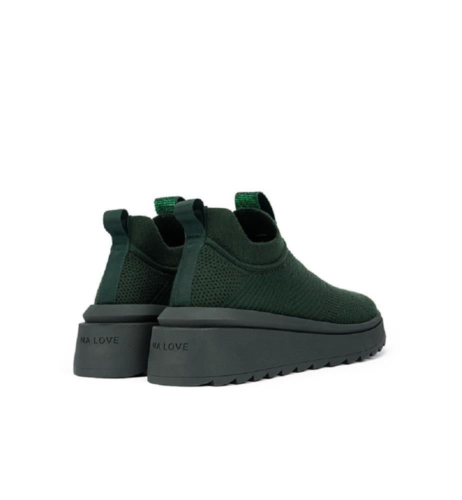 Mesh wedge sneakers - Fir green