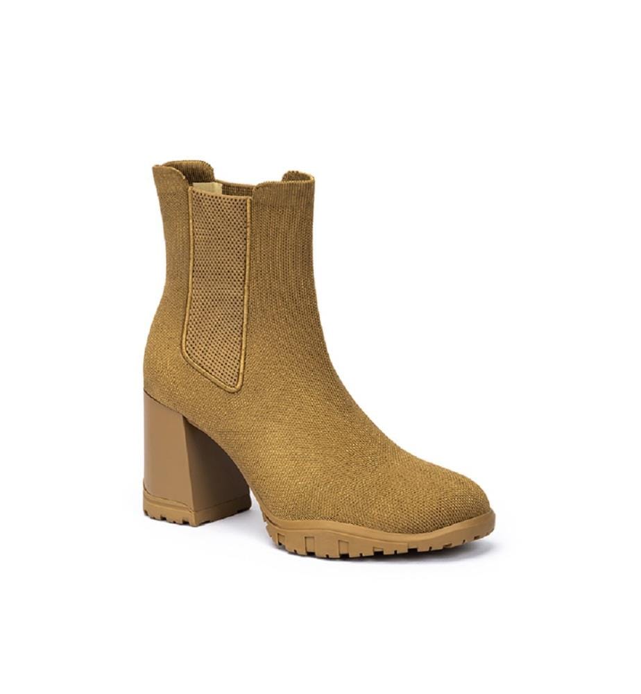 Chelsea boots with block heel - Tan