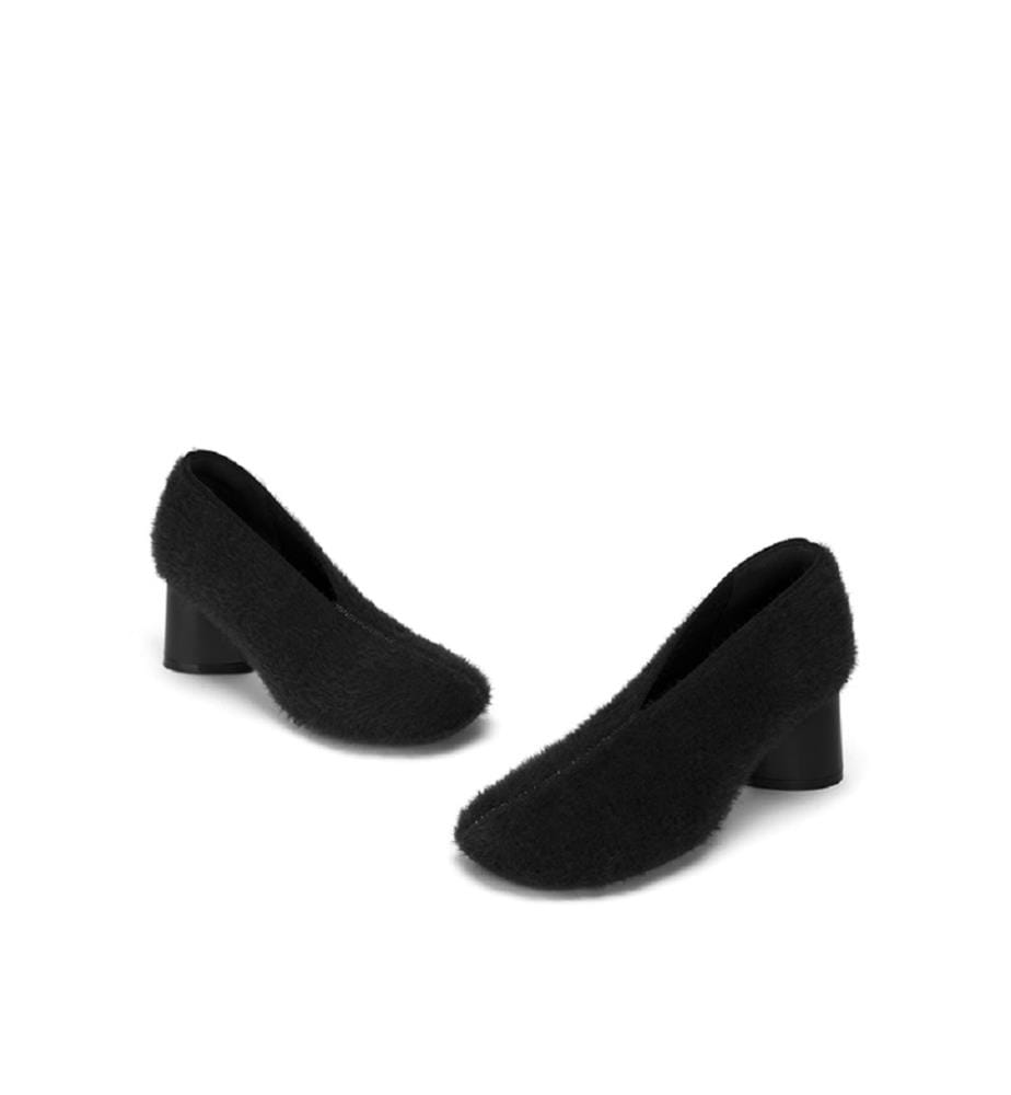 Teddy gefütterte Pumps - Schwarz