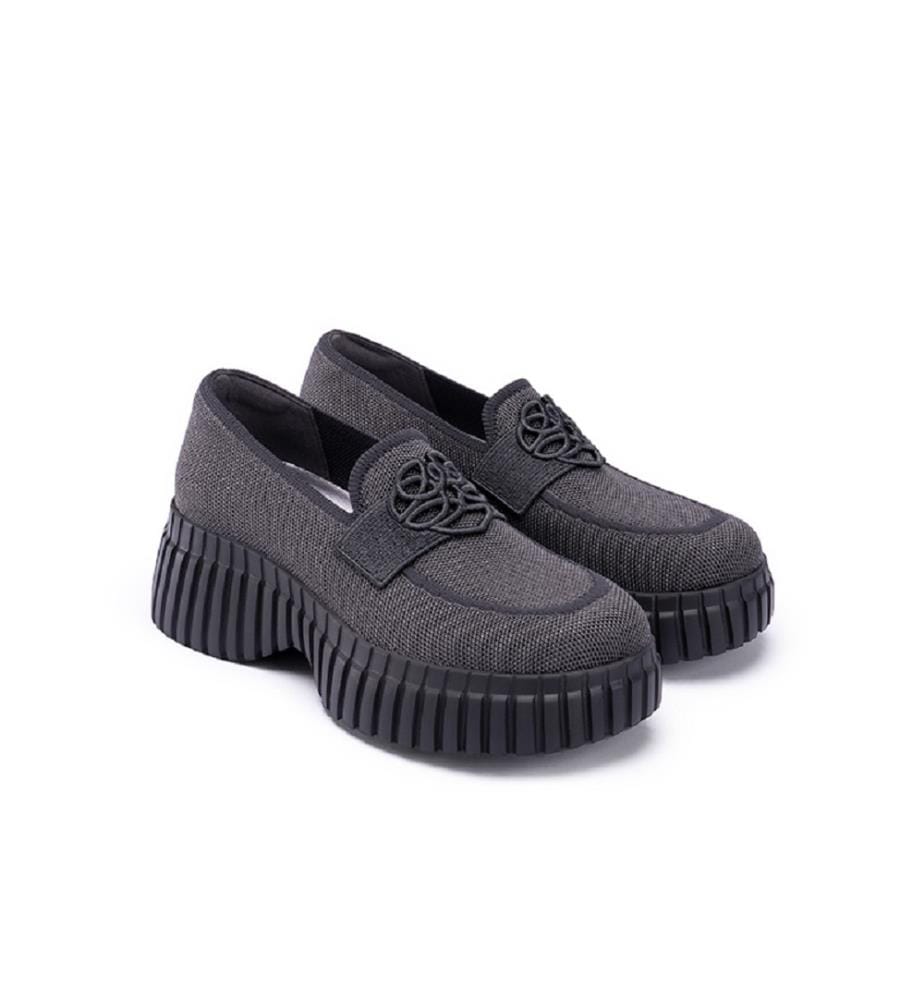 Mocassins plateforme Gentleman - Anthracite
