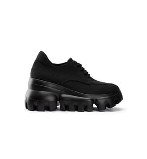 Retro leopard platform sneakers - Black