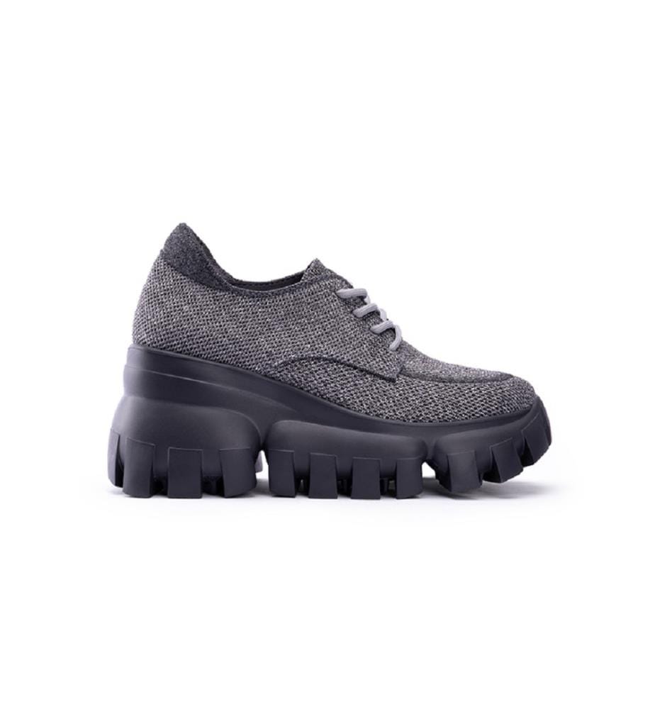Retro leopard platform sneakers - Grey