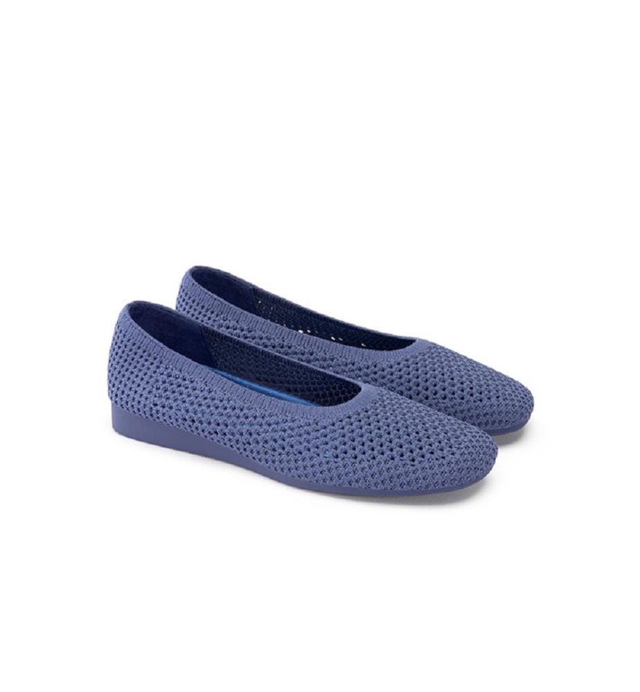 Ballerines compensées Heart Mesh - Bleu marine