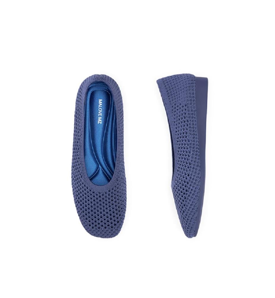 Ballerines compensées Heart Mesh - Bleu marine