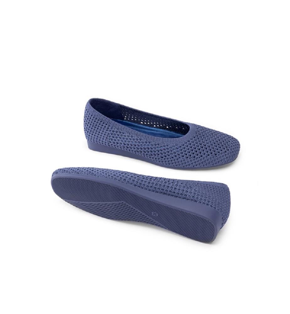 Ballerines compensées Heart Mesh - Bleu marine