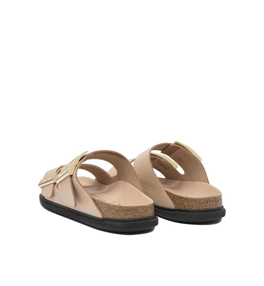 Arizona Droplet Buckle Low Sandalen - Beige