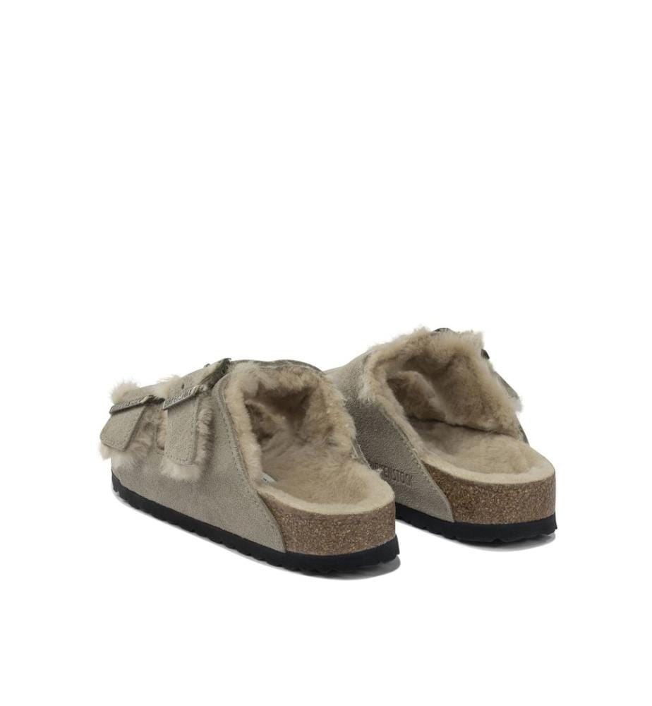 Arizona Shearling Low Sandalen - Grau