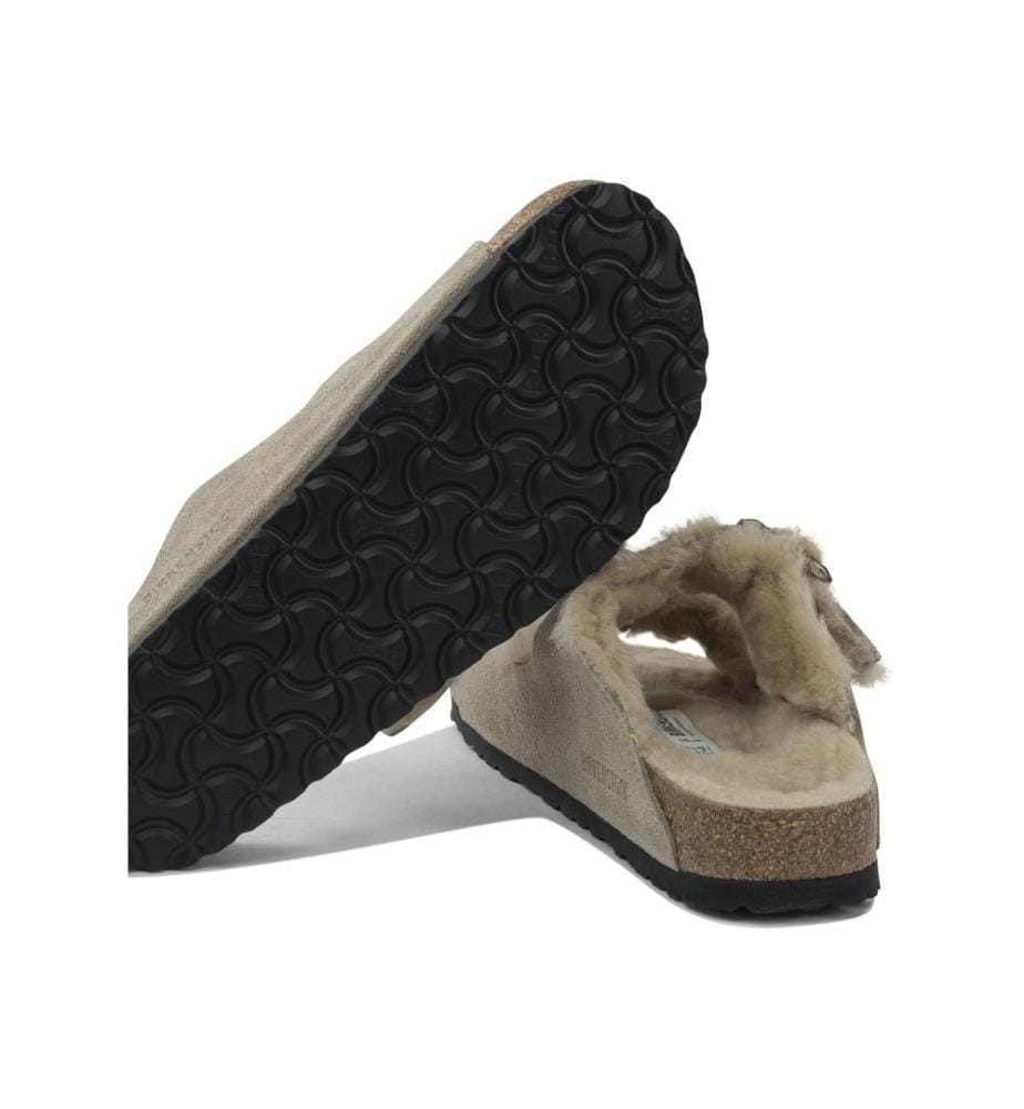 Arizona Shearling Low Sandalen - Grau