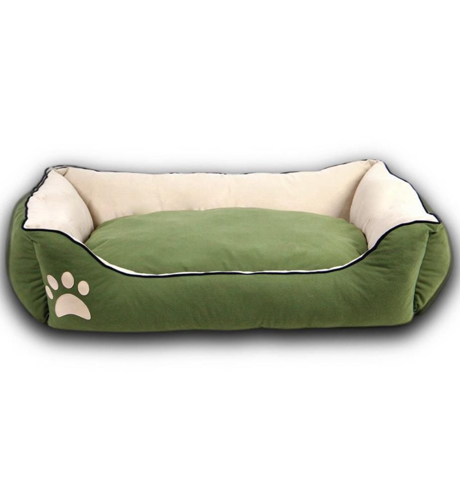 Hund- und Katzenbett Lucy M – Grün und Ecru