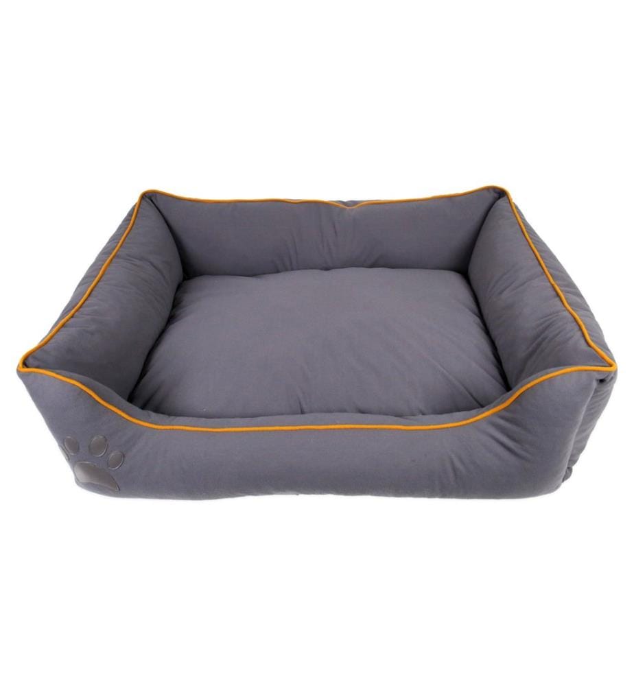 Hund- und Katzenbett Lucy M – Grau und Senfgelb