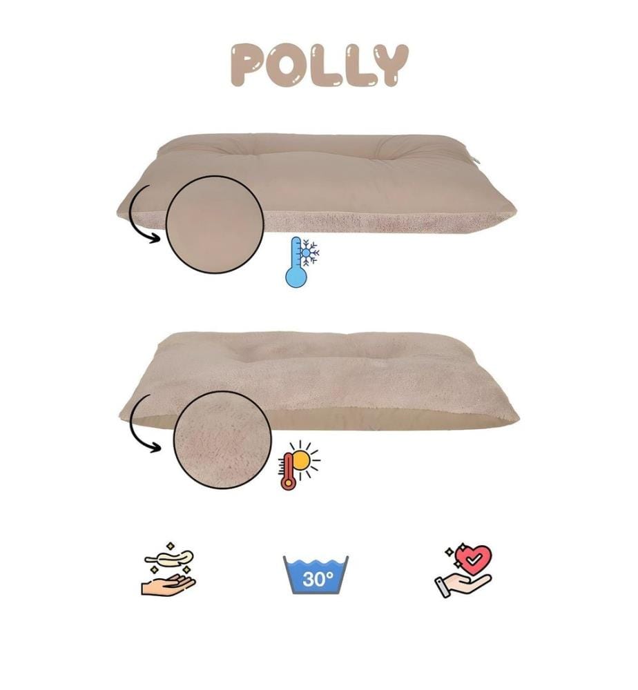 Hundebett Polly 50 x 70 cm – Creme und Beige