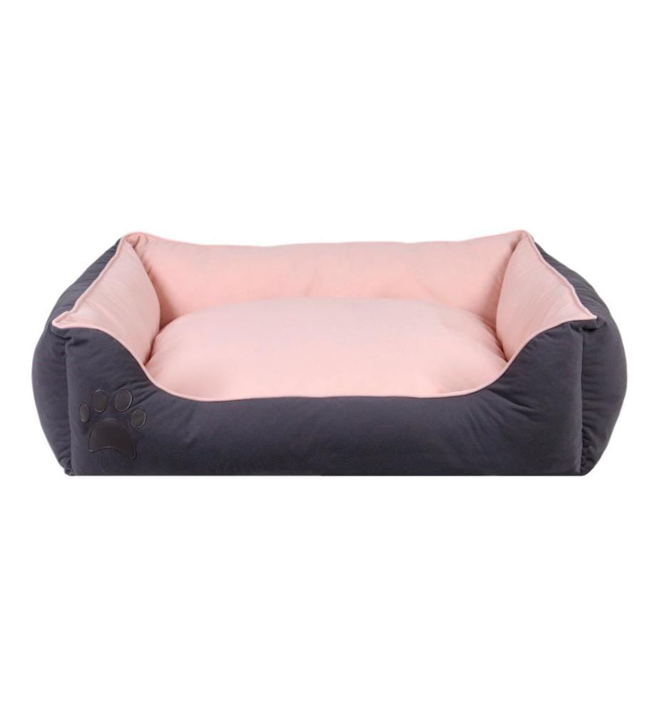 Hund- und Katzenbett Lucy S – Grau und Rosa