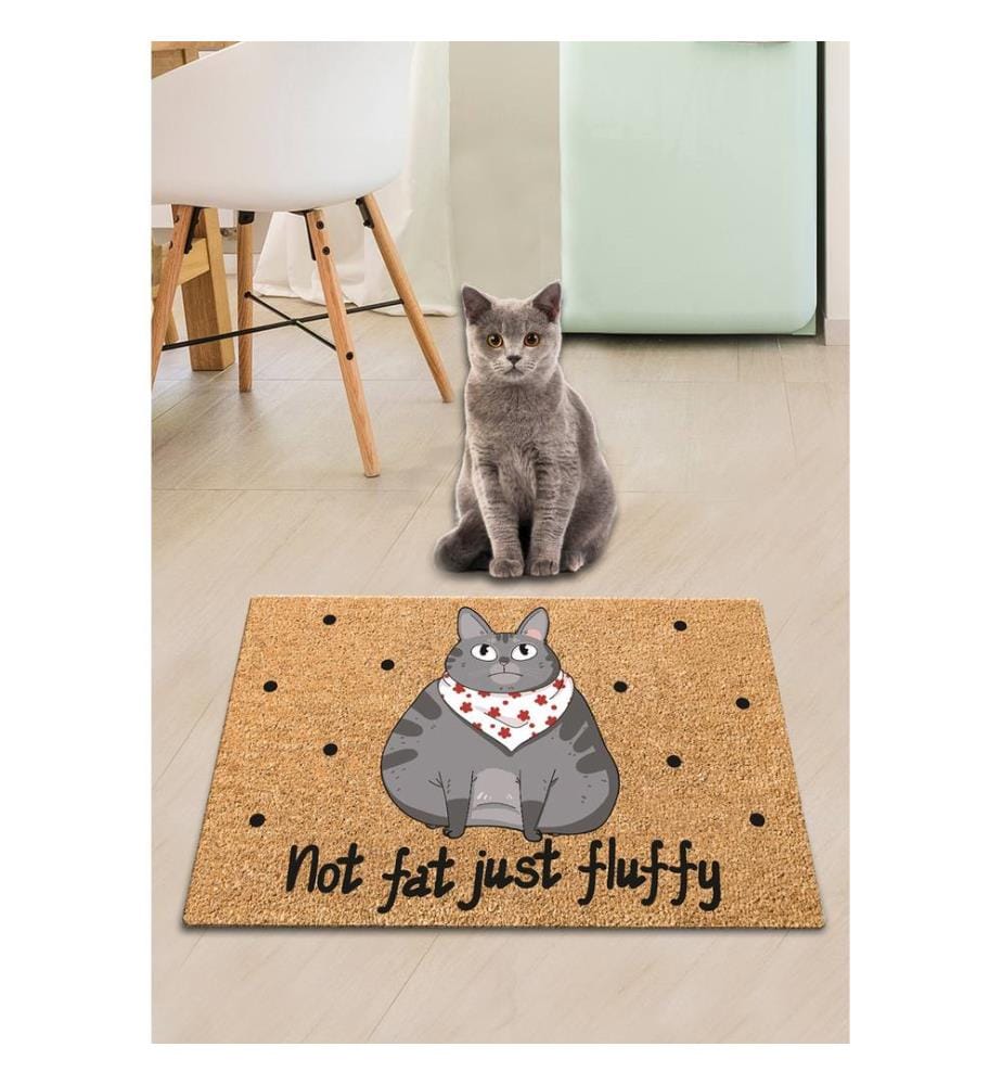 Katzenstreu-Matte „Not Fat“ – Mehrfarbig