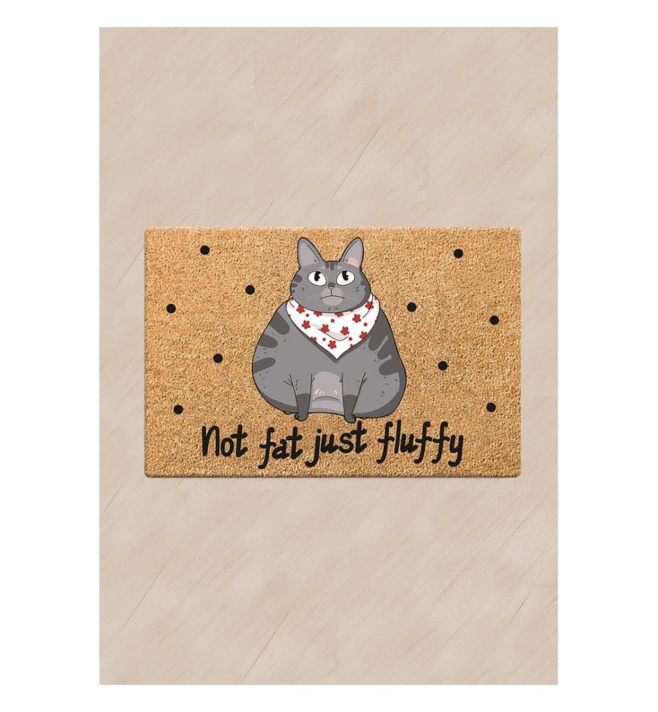 Katzenstreu-Matte „Not Fat“ – Mehrfarbig