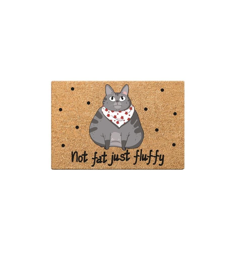 Katzenstreu-Matte „Not Fat“ – Mehrfarbig
