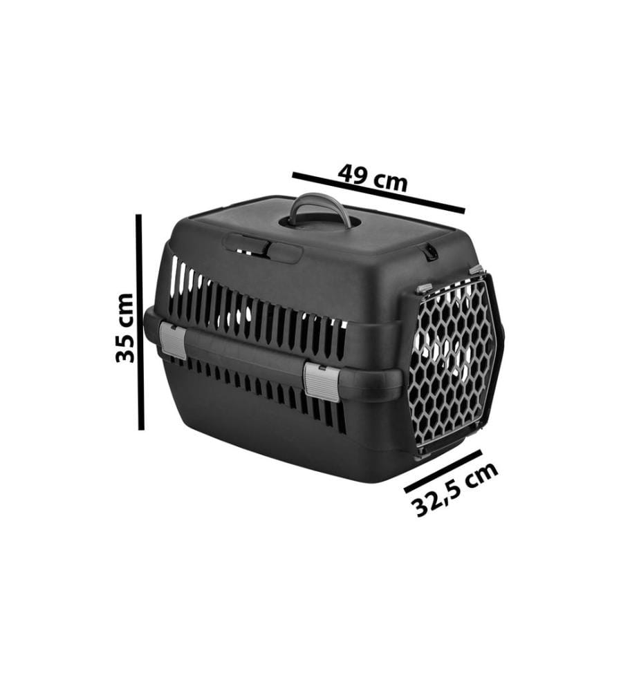 Trasportino per animali - Grigio e nero