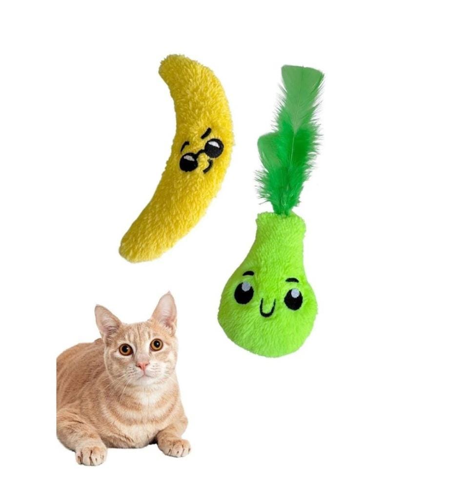 Katzenspielzeug – Gelb und Grün