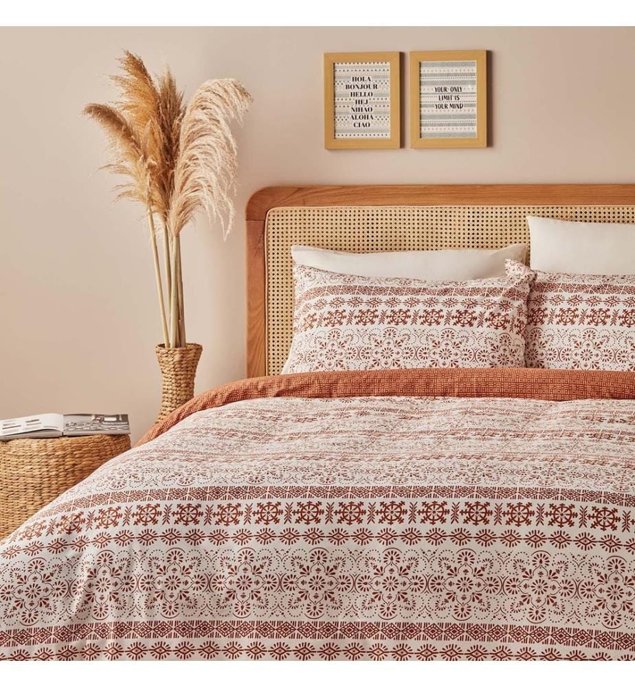 Comforter Cover king Vibrant 260x240 cm - Terracotta