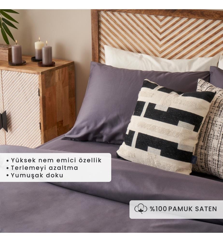 Double comforter cover Supreme 200x220 cm - Anthracite