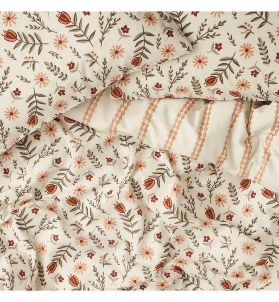 Housse de couette simple Florian 160x220 cm - Terracotta