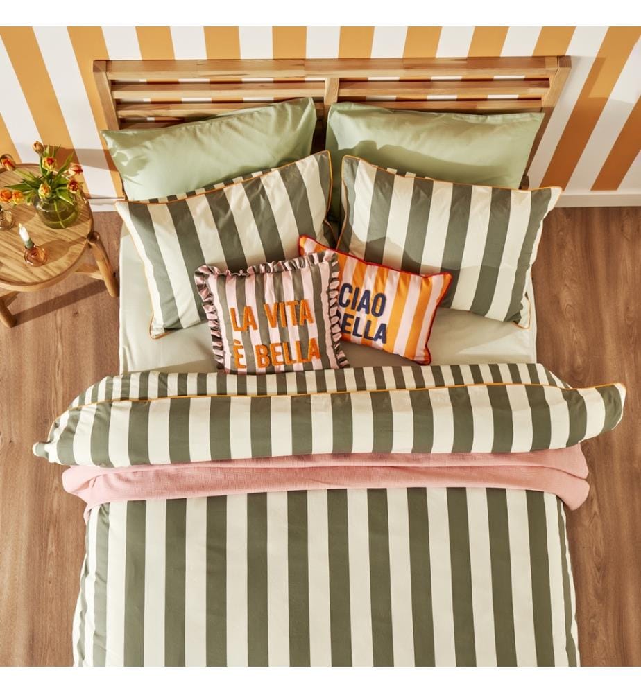 Housse de couette double Line 200x220 cm - Vert