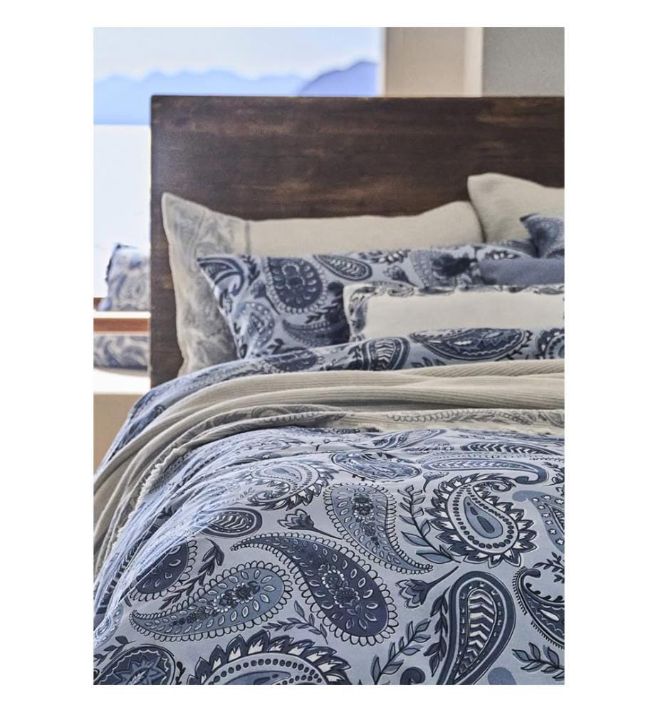 Parure de Lit Double Paisley - Bleu