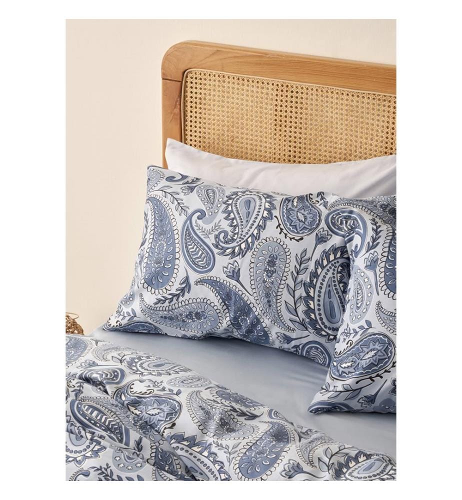 Parure de Lit Double Paisley - Bleu