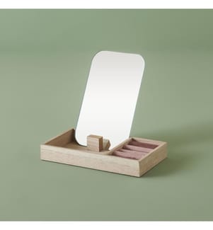 Portagioie Merida con specchio 12x17 cm - Rosa