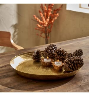 Piatto decorativo Serra 40 cm - Oro