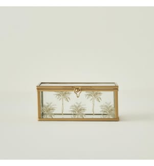 Scatola decorativa Palm 10x13x5 cm - Oro
