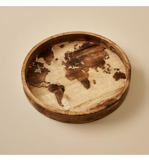 Vassoio decorativo Tina 45x45x5 cm - Naturale