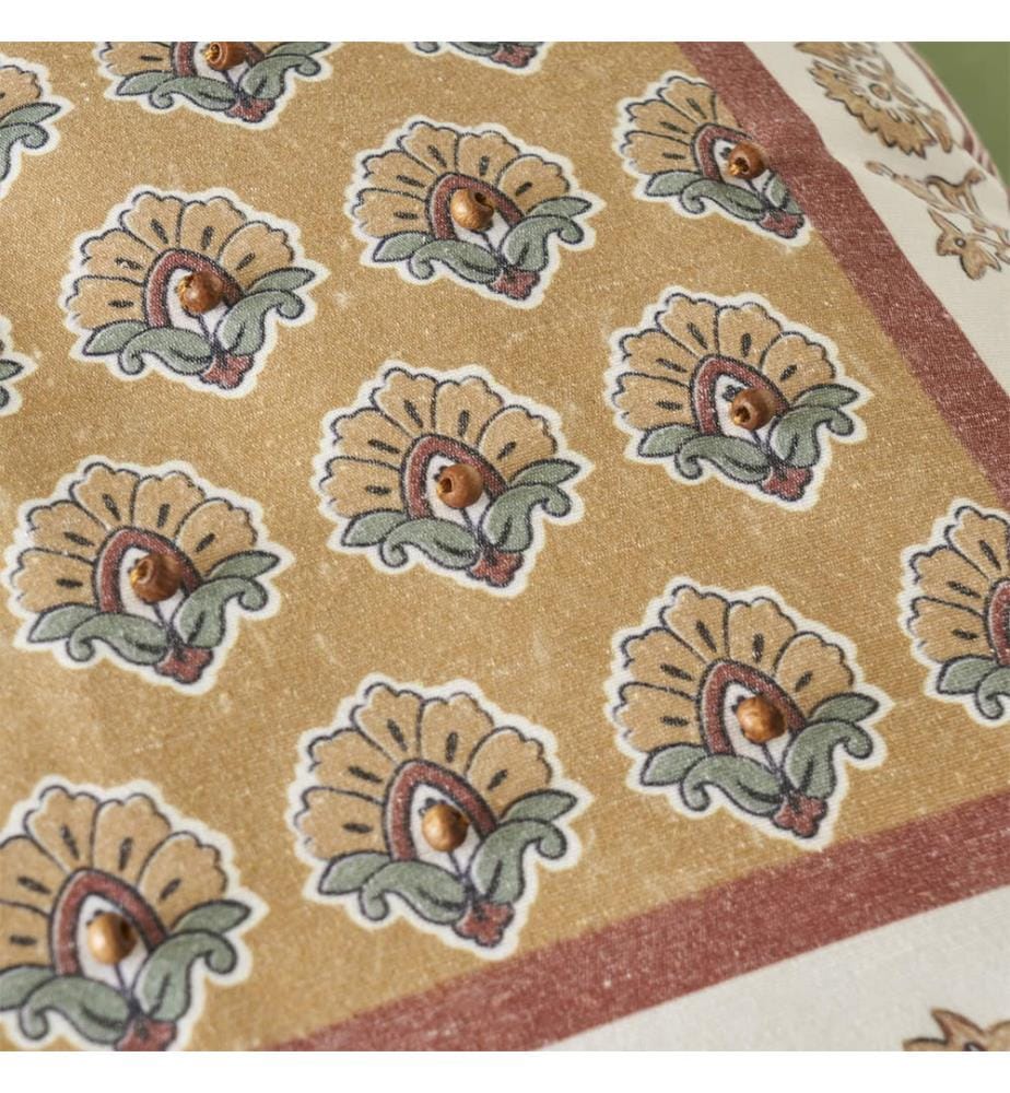 Kissenbezug „Indian Beauty“ mit Perlenverzierung – mehrfarbig