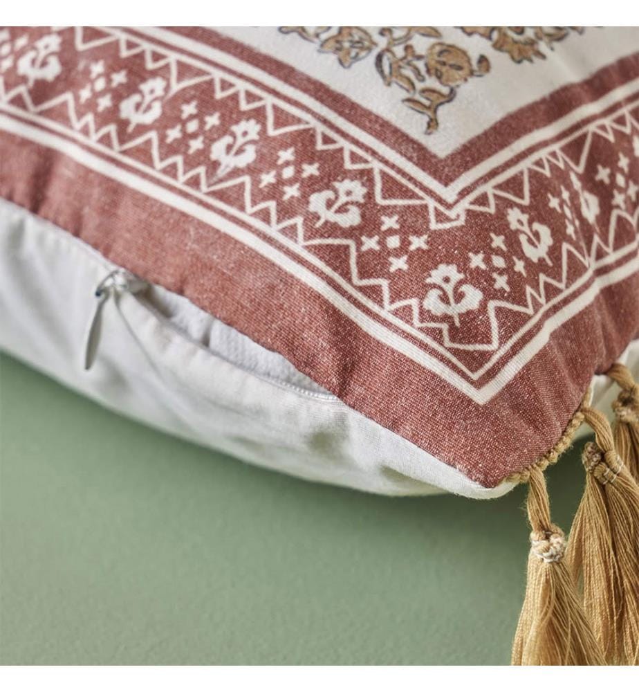 Kissenbezug „Indian Beauty“ mit Perlenverzierung – mehrfarbig