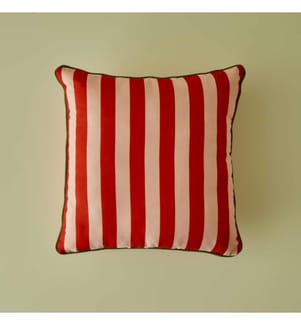Housse de coussin passepoilée - Rouge
