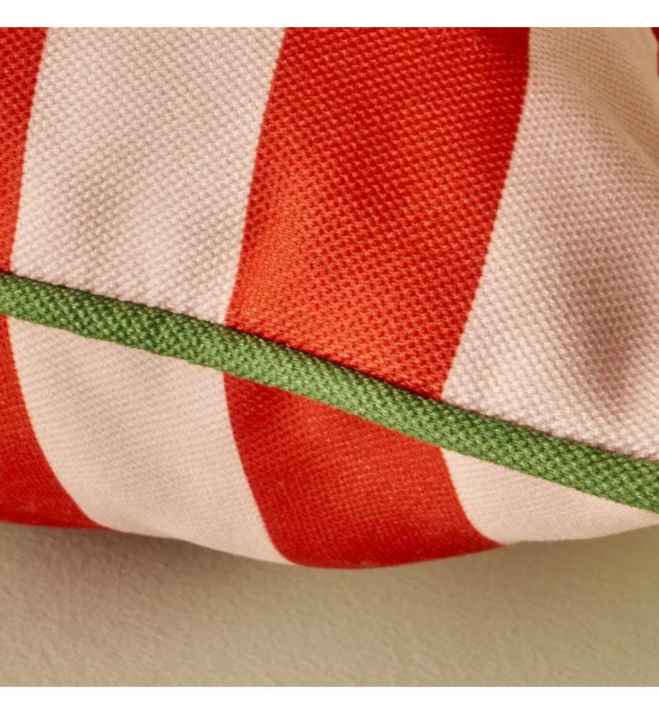 Housse de coussin passepoilée - Rouge