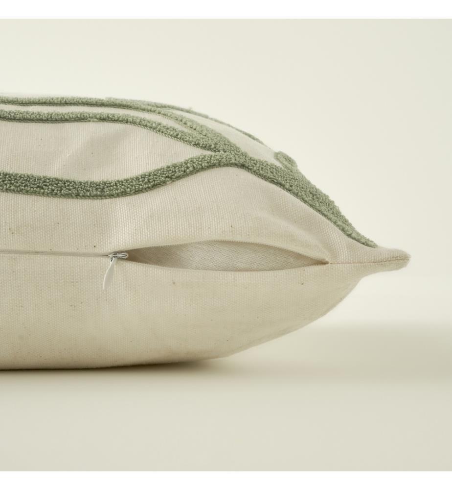 Housse de coussin décorative Grace 43x43 cm - Vert