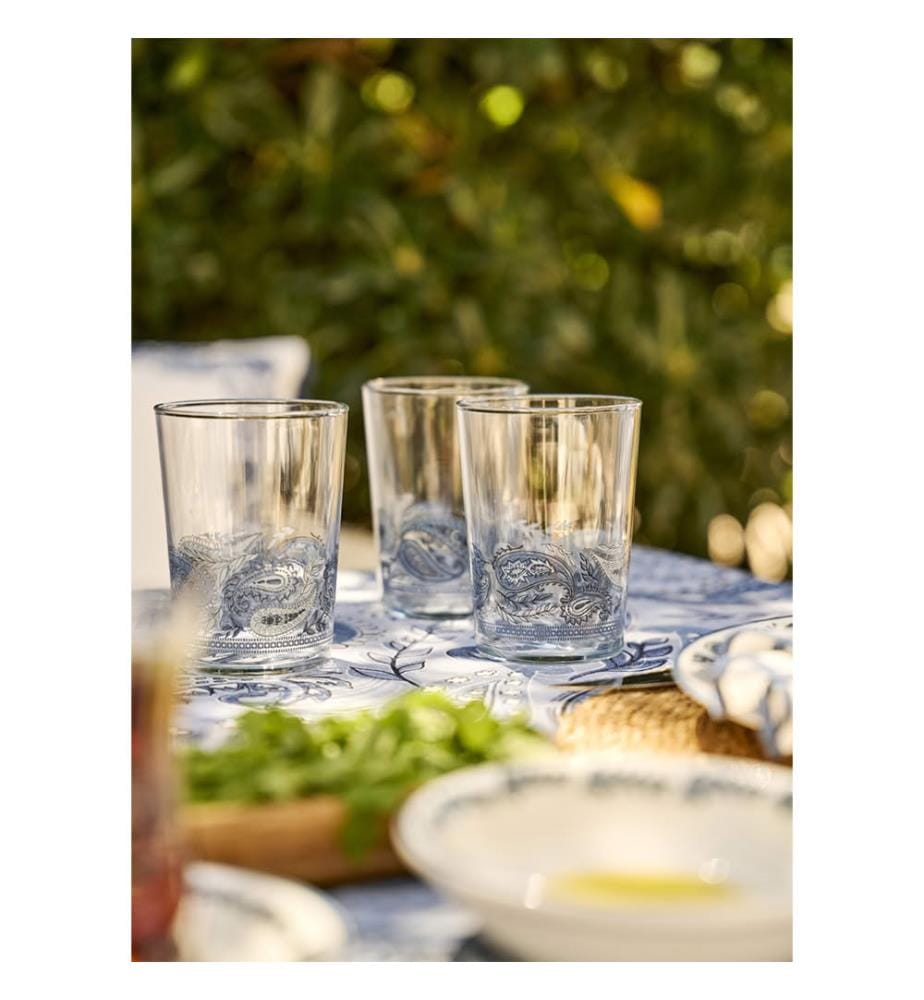 Verre à Boisson Paisley - Bleu