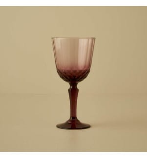 Bicchiere in vetro tagliato - Rosa