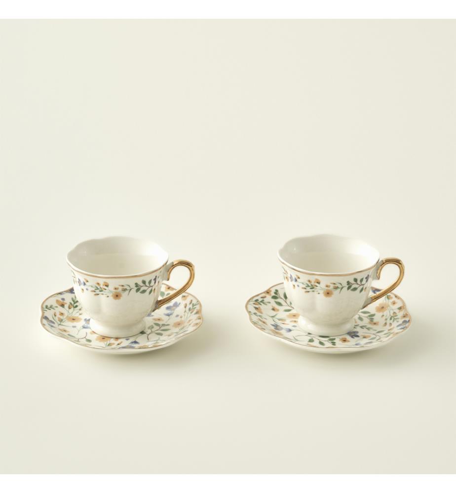 Set of 2 Coffee Cups, 90 ml - Multicolor