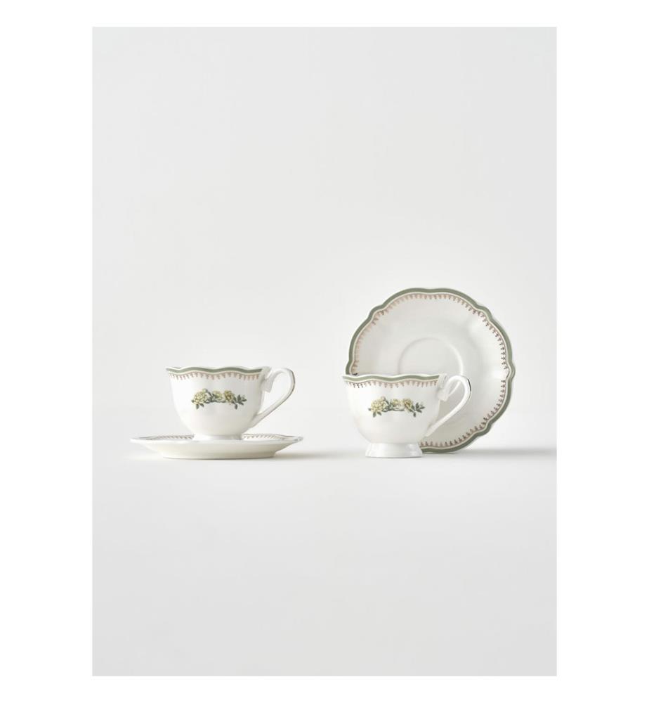 2er-Set Kaffeetassen „Rebecca New Bone“ – mehrfarbig