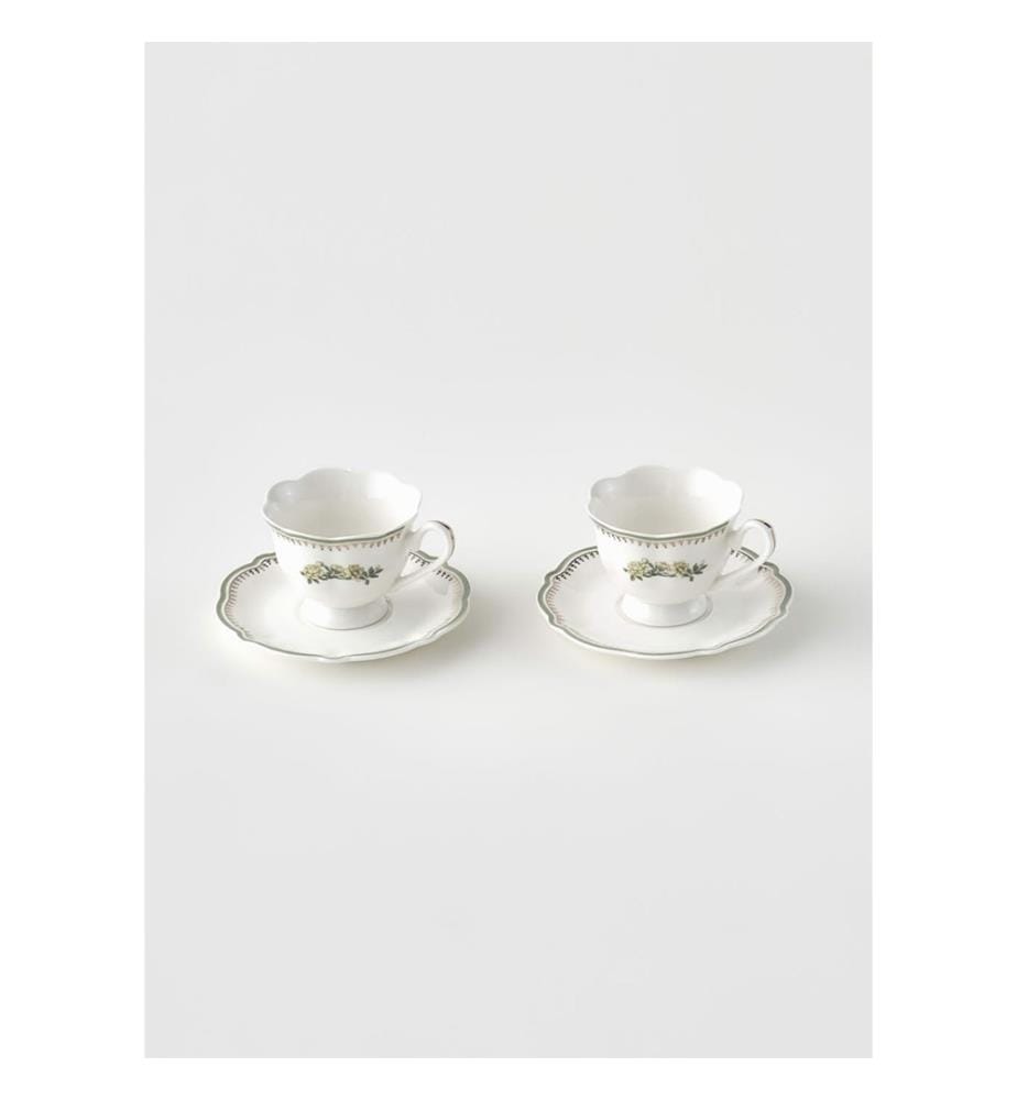 2er-Set Kaffeetassen „Rebecca New Bone“ – mehrfarbig
