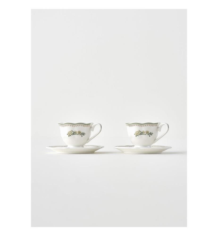2er-Set Kaffeetassen „Rebecca New Bone“ – mehrfarbig
