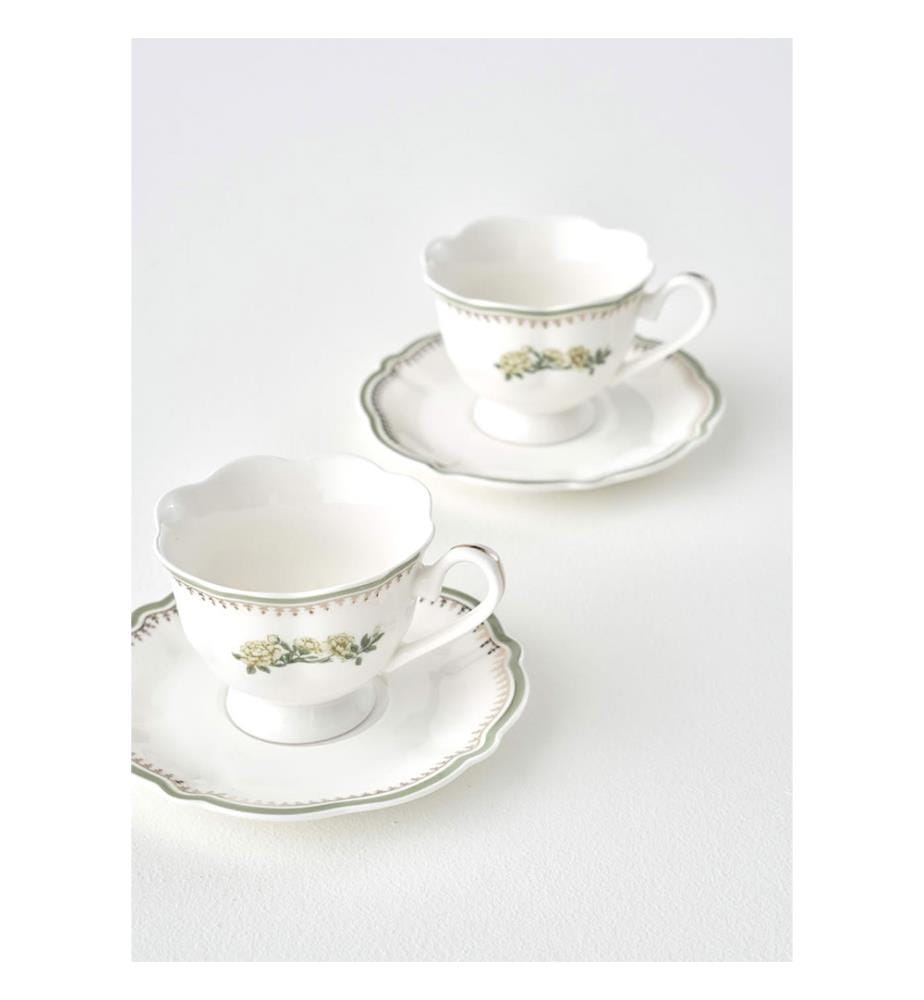 2er-Set Kaffeetassen „Rebecca New Bone“ – mehrfarbig